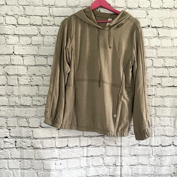 MARIKA. Tan hooded sweatshirt. Size L - Picture 1 of 5